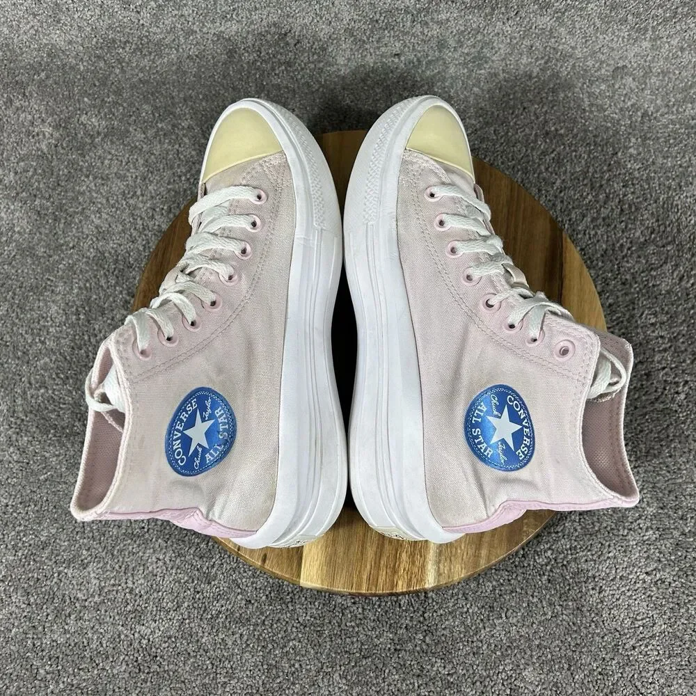 Converse CT All Star Move High 570260C Women’s Size 9.5 Pink Athletic Shoes Used